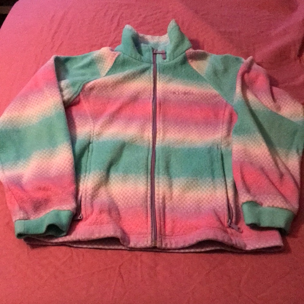 Girls Columbia full zip fleece jacket